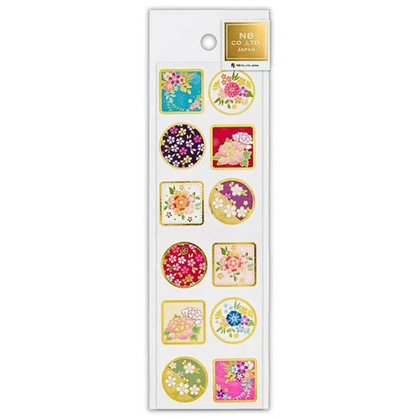 Stickers Seal Hana Fleur - Feuille d'Or | Moshi Moshi Papeterie Kawaii