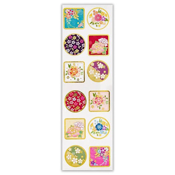 Stickers Seal Hana Fleur - Feuille d'Or | Moshi Moshi Papeterie Kawaii