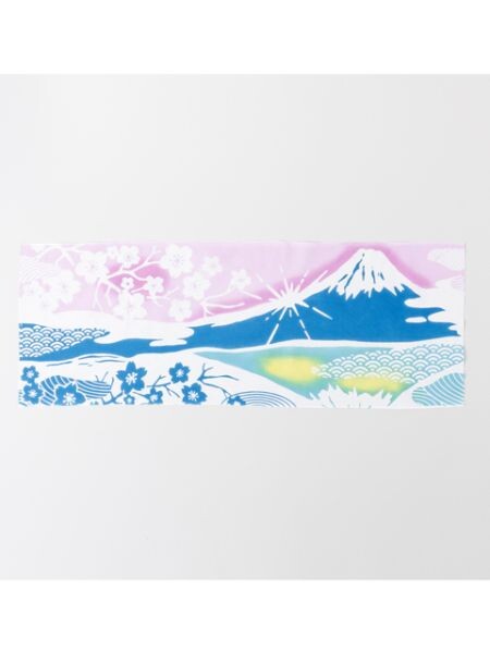Tenugui Pink Fuji - Déco Japonaise | Moshi Moshi Boutique Paris