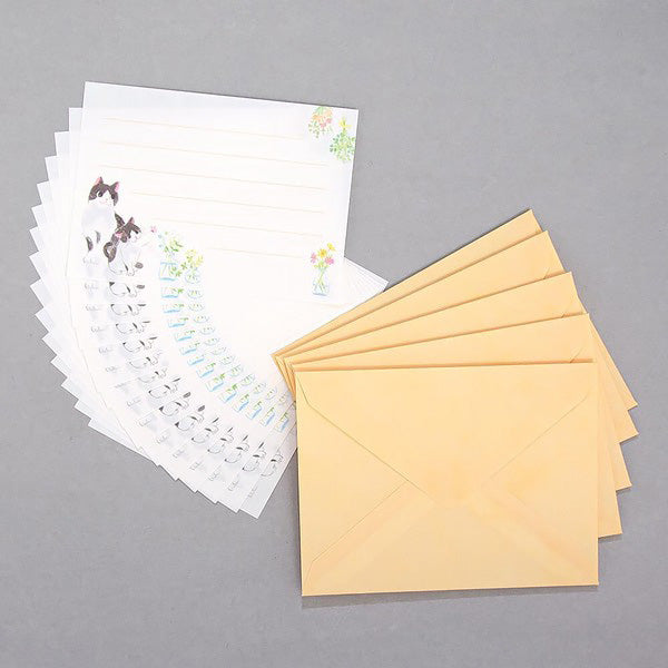 Papier Lettre & Enveloppe Nekorobi - Papeterie Kawaii | Moshi Moshi