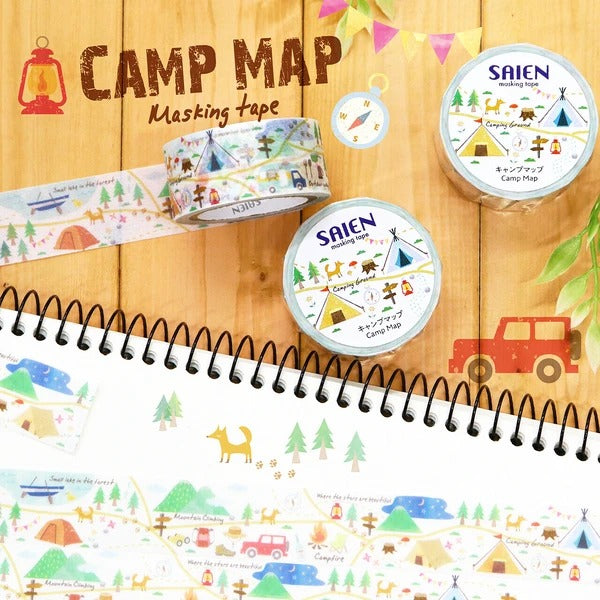 Washi Tape Japonais - Camp Map | Moshi Moshi Papeterie