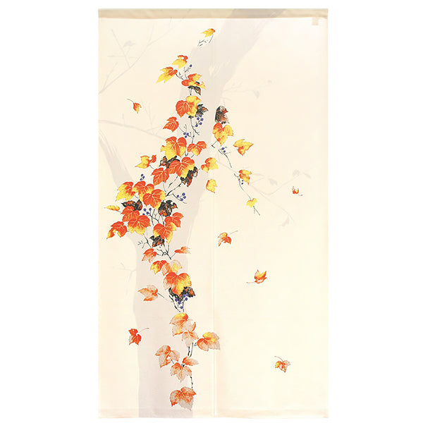 Noren Feuilles Rouges - Tokusen Made in Japan | Moshi Moshi 