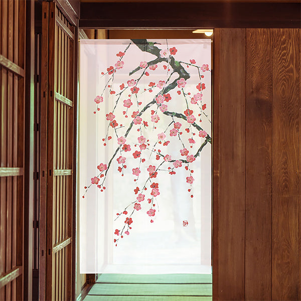 Noren Fleur de Prunier - Déco Japonaise | Moshi Moshi Paris