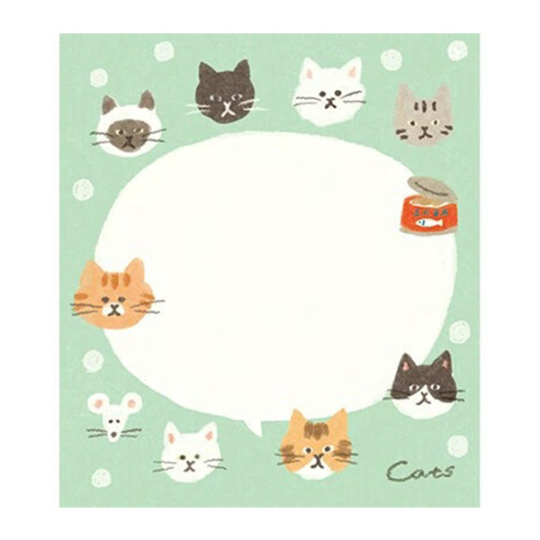 Mémo Pad Watashi - Cat Flower | Moshi Moshi Papeterie