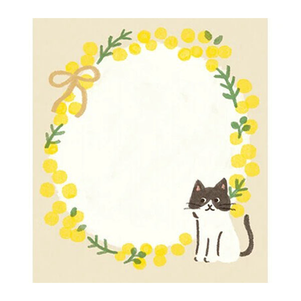 Mémo Pad Watashi - Cat Flower | Moshi Moshi Papeterie