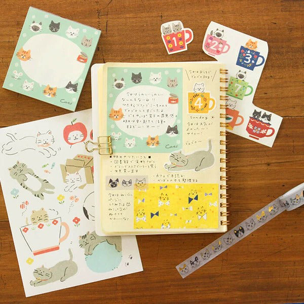 Mémo Pad Watashi - Cat Flower | Moshi Moshi Papeterie