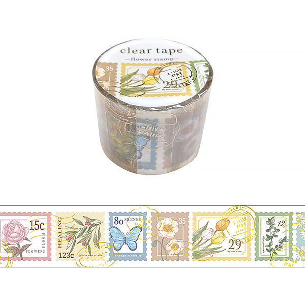 Masking Tape Clear Tape - Flower Stamp | Moshi Moshi Paris Japan