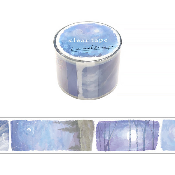 Clear Tape Landscape Moonlight - Papeterie Japonaise | Moshi Moshi 