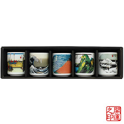Coffret de 5 Verres à Saké Japonais - Tokaido | Moshi Moshi Paris
