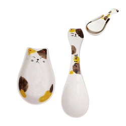 Set Cuillère Saucière Japonais - Chat Mike | Moshi Moshi Boutique