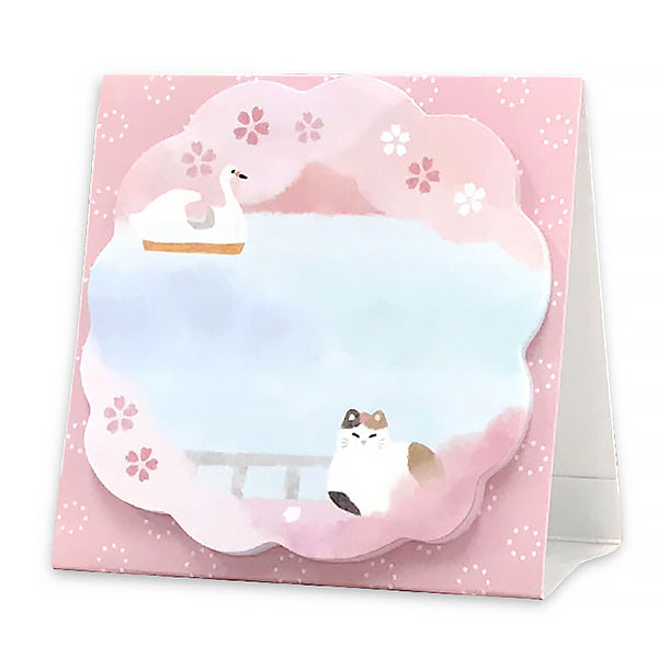 Mémo Marque-page Kwaii -  Fuji Blossom Chat | Moshi Moshi Paris 