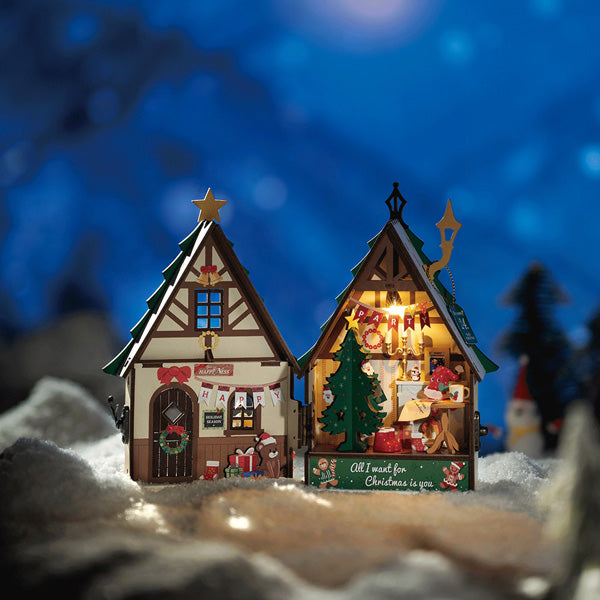 Rolife Twinkling Christmas House - Maison Miniature | Moshi Moshi