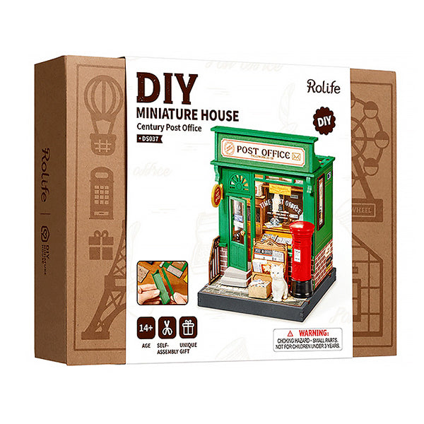 Rolife Century Post Office - Maison Miniature, 124pcs