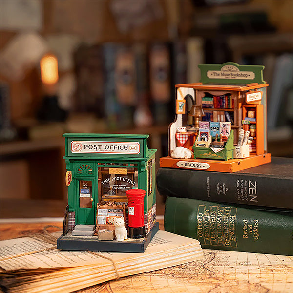 Rolife Century Post Office - Maison Miniature, 124pcs