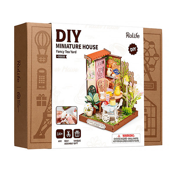 Rolife Fancy Tea Yard - Maison Miniature, 112pcs