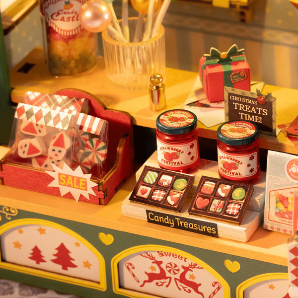 Rolife Christmas Candy Stand - Maison Miniature | Moshi Moshi Paris