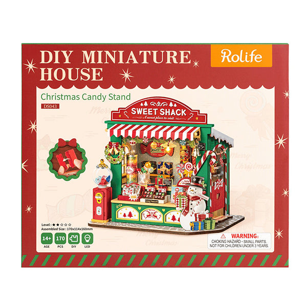 Rolife Christmas Candy Stand - Maison Miniature | Moshi Moshi Paris