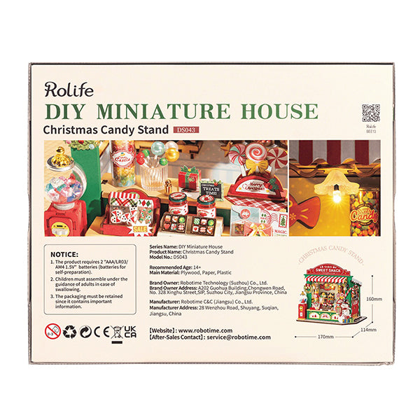 Rolife Christmas Candy Stand - Maison Miniature | Moshi Moshi Paris