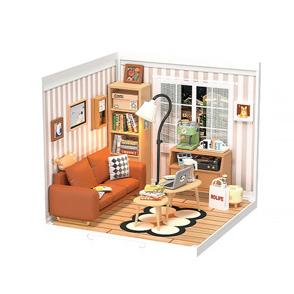 Rolife Cozy Living Lounge - Maison Miniature, 114pcs