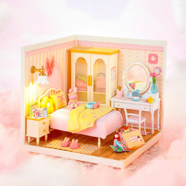 Rolife Lovely Pink Bedroom - Maison Miniature | Moshi Moshi Paris