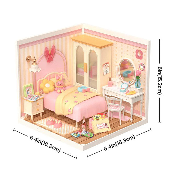 Rolife Lovely Pink Bedroom - Maison Miniature | Moshi Moshi Paris