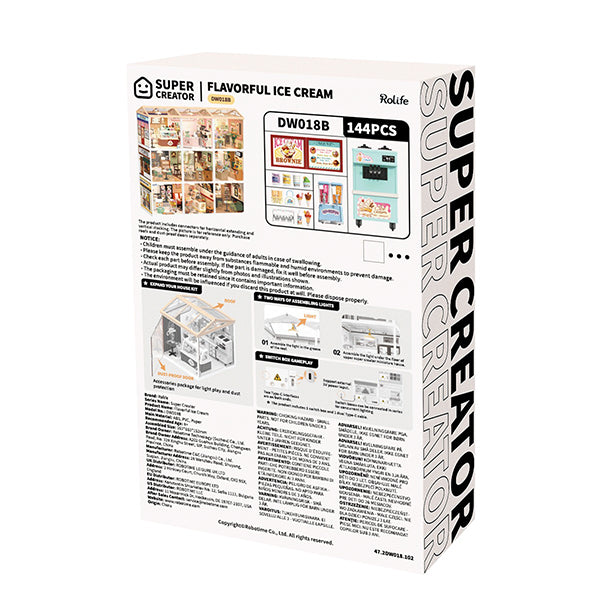 Rolife Flavorful Ice Cream - Maison Miniature | Moshi Moshi Paris