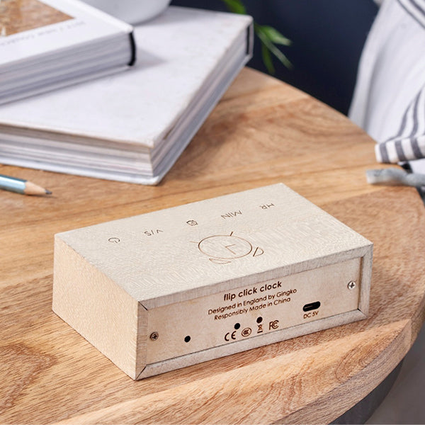 Reveil Click Clock Gingko - Erable Blanc | Moshi Moshi Paris
