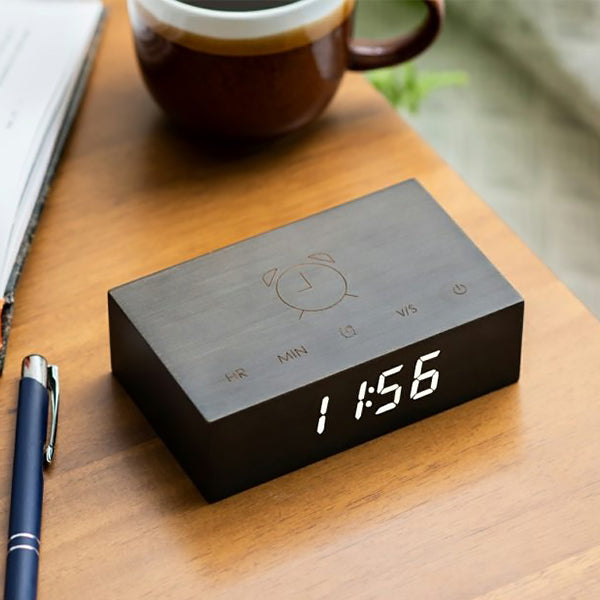 Réveil Flip Click Clock Noir - Gingko | Moshi Moshi Paris
