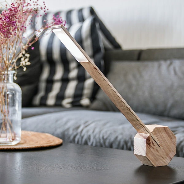Lampe Octagon Erable Bois - Design et Tactile | Moshi Moshi Paris