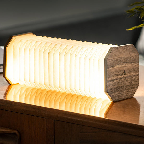 Lampe Accordeon Gingko - Noyer | Moshi Moshi Boutique Paris 1er