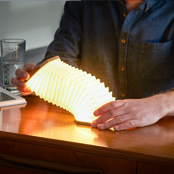 Lampe Accordeon Gingko - Noyer | Moshi Moshi Boutique Paris 1er