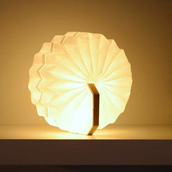 Lampe Accordeon Gingko - Noyer | Moshi Moshi Boutique Paris 1er