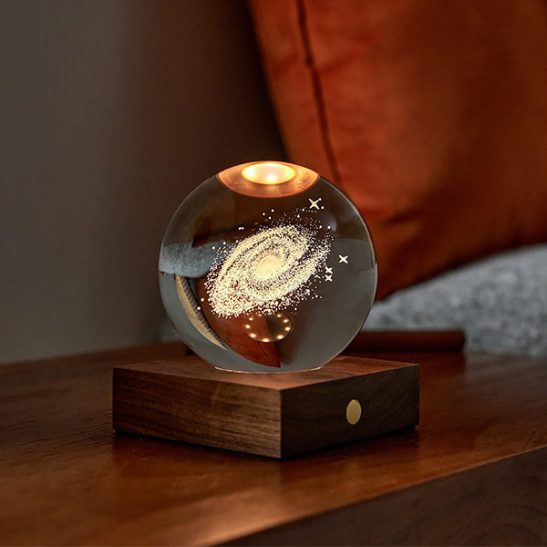 Lampe Amber Crystal - Galaxie, Noyer