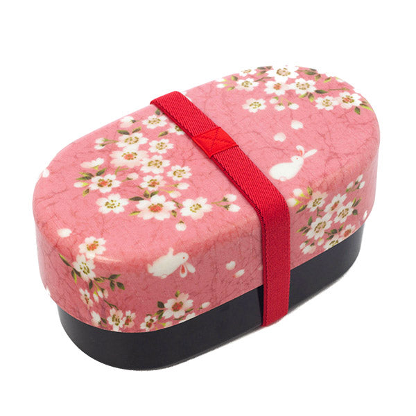 Bento Box Usagi & Sakura Rose - Made in Japan | Moshi Moshi Paris