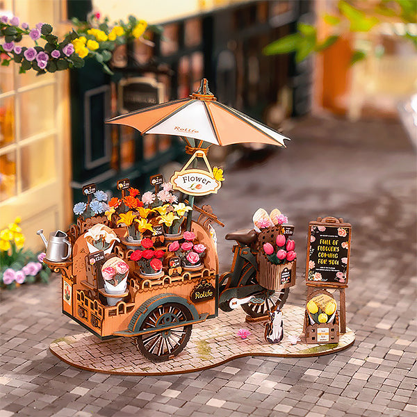 Rolife Blossom Cart - 3D Wooden Puzzle | Moshi Moshi Paris