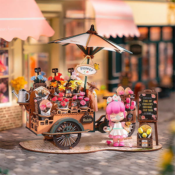 Rolife Blossom Cart - 3D Wooden Puzzle | Moshi Moshi Paris