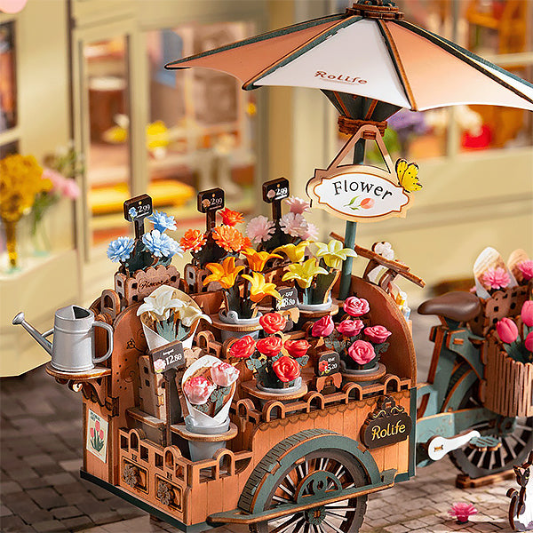 Rolife Blossom Cart - 3D Wooden Puzzle | Moshi Moshi Paris