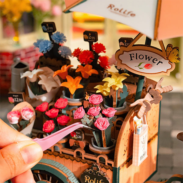 Rolife Blossom Cart - 3D Wooden Puzzle | Moshi Moshi Paris