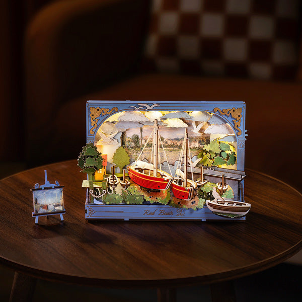 Rowood Red Boats - Puzzle 3D Bois | Moshi Moshi Paris
