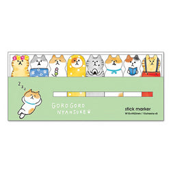 Marque Page Sticker - Chat Gorogoro, Happy Life | Moshi Moshi Paris 