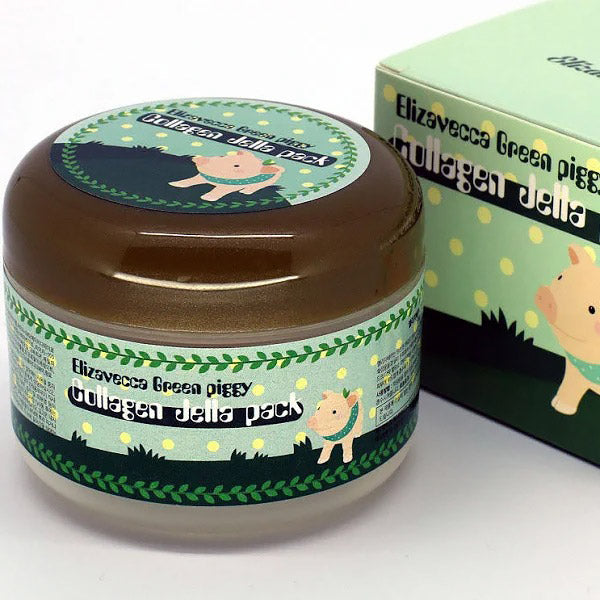 Masque Collagène Jella Pack, Green Piggy - Elizavecca | Moshi Moshi
