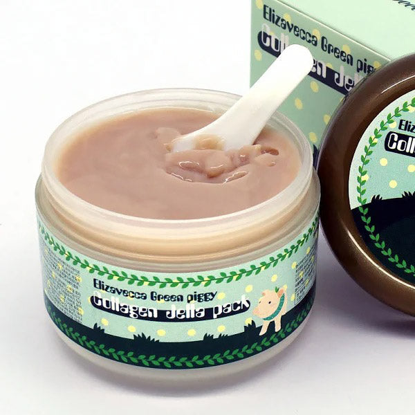 Masque Collagène Jella Pack, Green Piggy - Elizavecca | Moshi Moshi