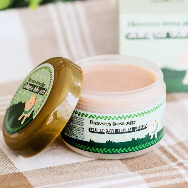 Masque Collagène Jella Pack, Green Piggy - Elizavecca | Moshi Moshi