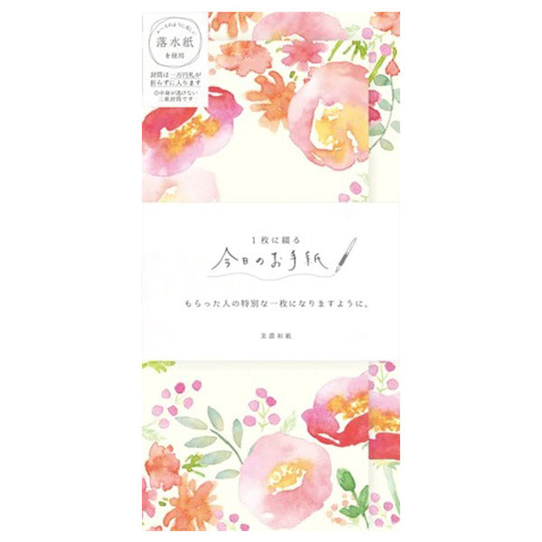 Papier Lettre & Enveloppe Washi - Pink Flower | Moshi Moshi Paris