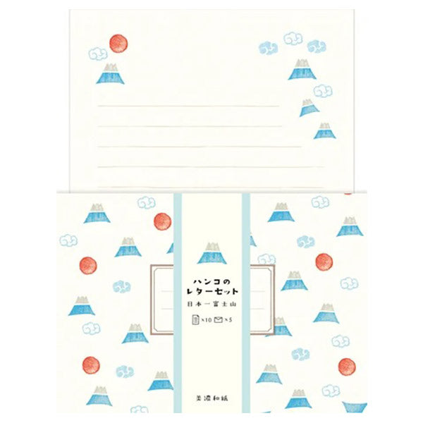Papier Lettre & Enveloppe Mont Fuji - Japan | Moshi Moshi Paris
