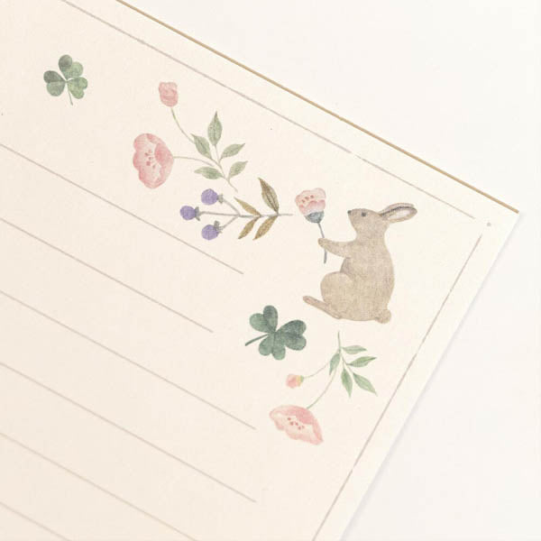 Mini Papier Lettre Enveloppe Japonais - Michikusa Lapin | Moshi Moshi