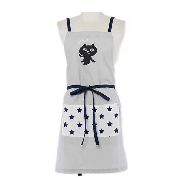 Tablier Hello Chat Gris - Fun et Design | Moshi Moshi Paris