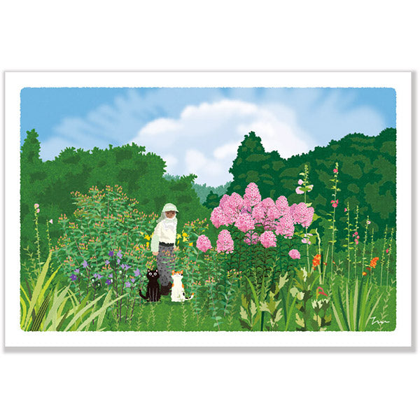 Carte Postale Chat Garden - Kawaii | Moshi Moshi Paris Japan