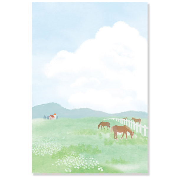 Carte Postale Scène d'Eté - Landscape | Moshi Moshi Paris Japan