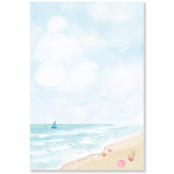 Carte Postale Scène d'Eté - La Mer | Moshi Moshi Paris Japan